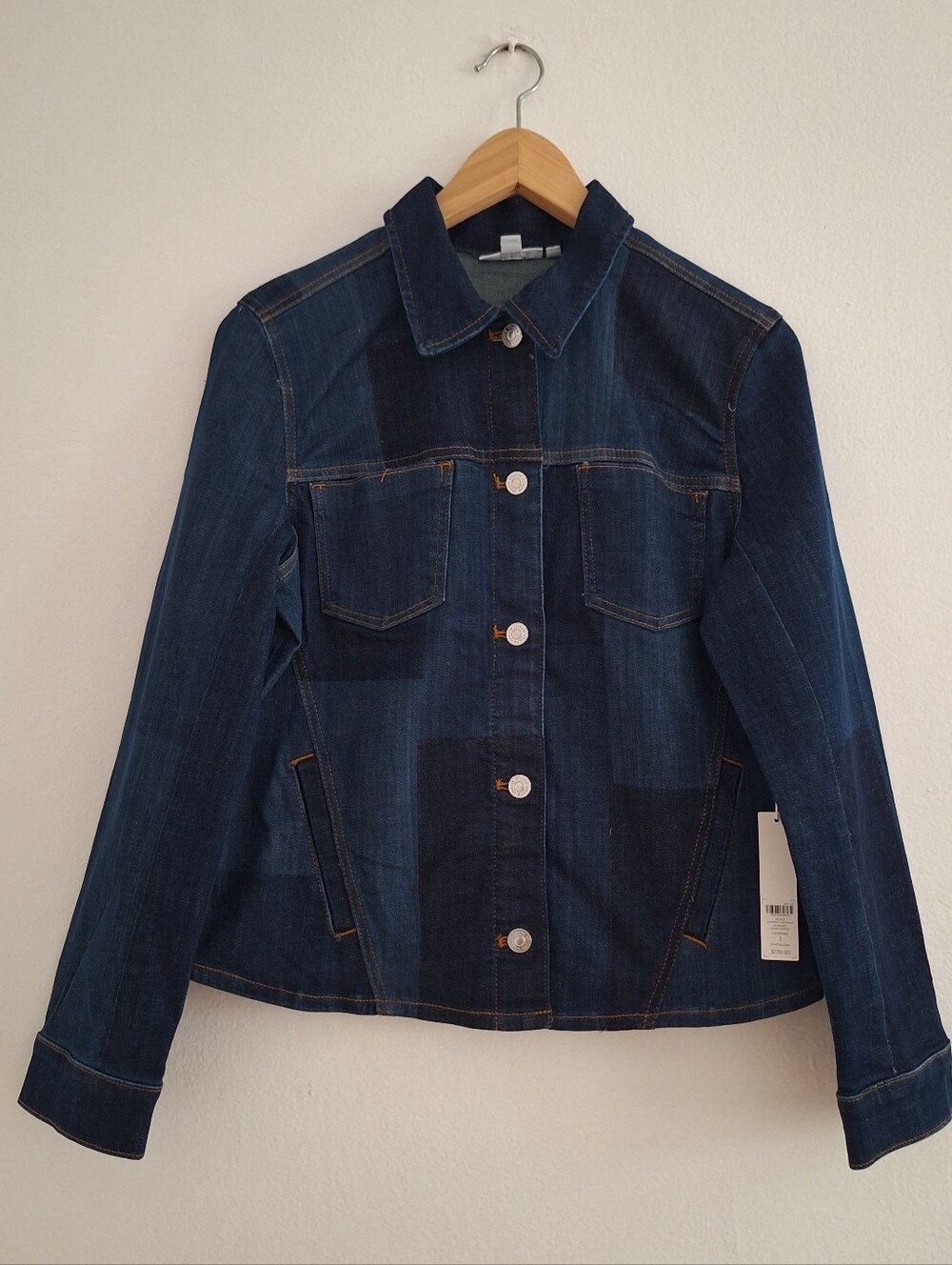 Chico's Dark Blue Denim Utility Jacket
